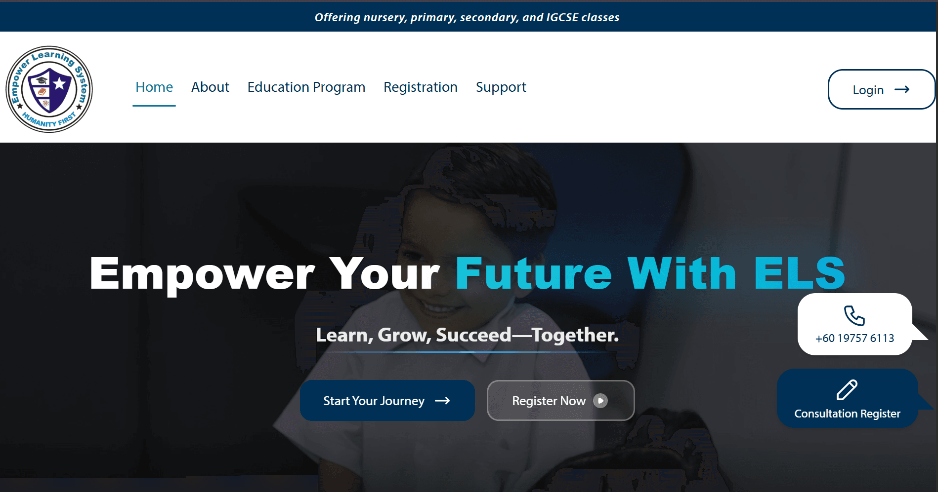 Elsystem - School Website screenshot