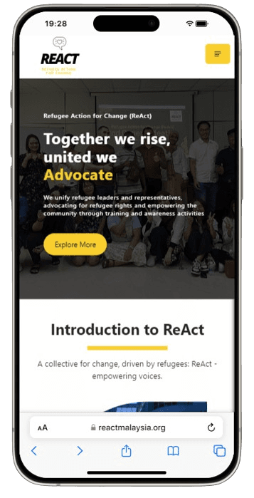 Refugee Action for Change screenshot